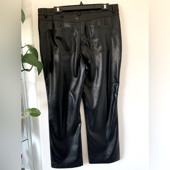 7 FOR ALL MANKIND Trouser Pleather Pant - Picture 8 of 9